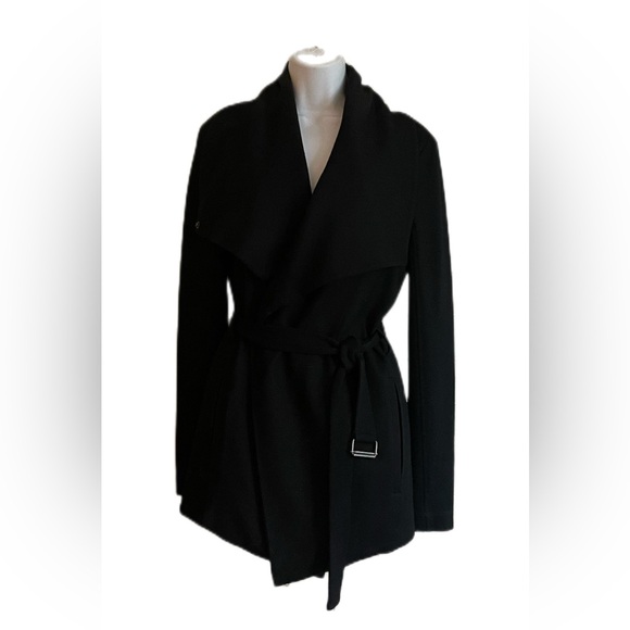 Helmut Lange Black Knit Blazer with Removable Self-Belt - Picture 1 of 6